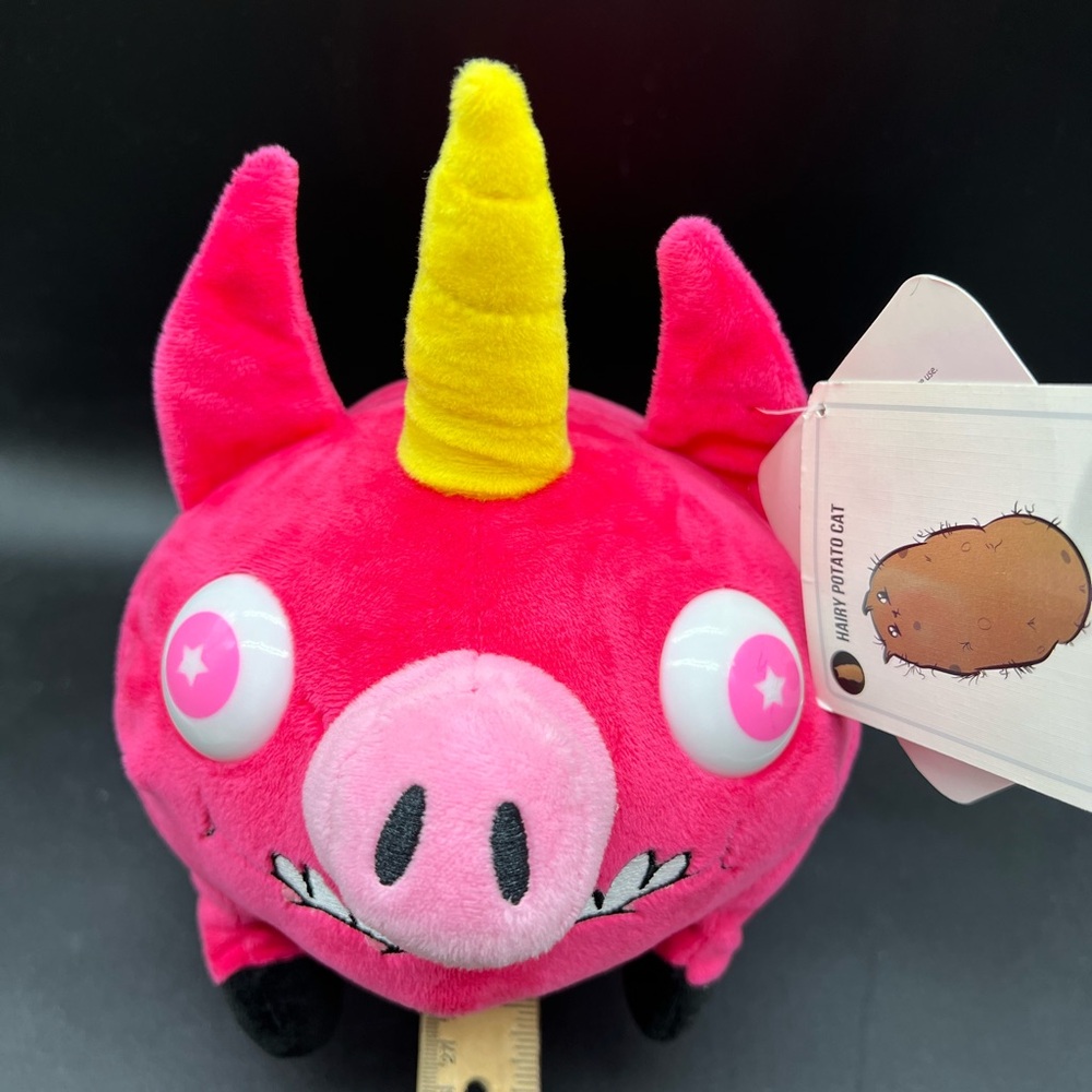 Bright Pink Unicorn Pig Plush Toy